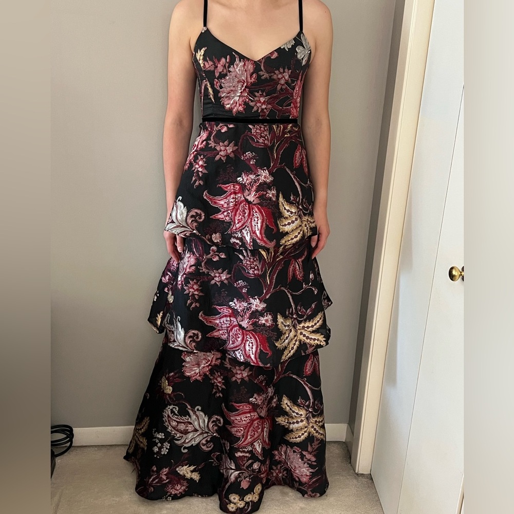 Marchesa Notte Floral Gown - Picture 6 of 9